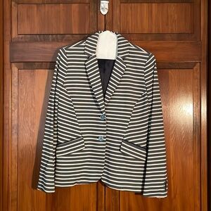 New York & Co Blue/White Strip Blazer